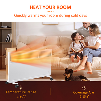 Convector Radiator Heater – Freestanding or Wall-Mounted Portable Electric Room Heater