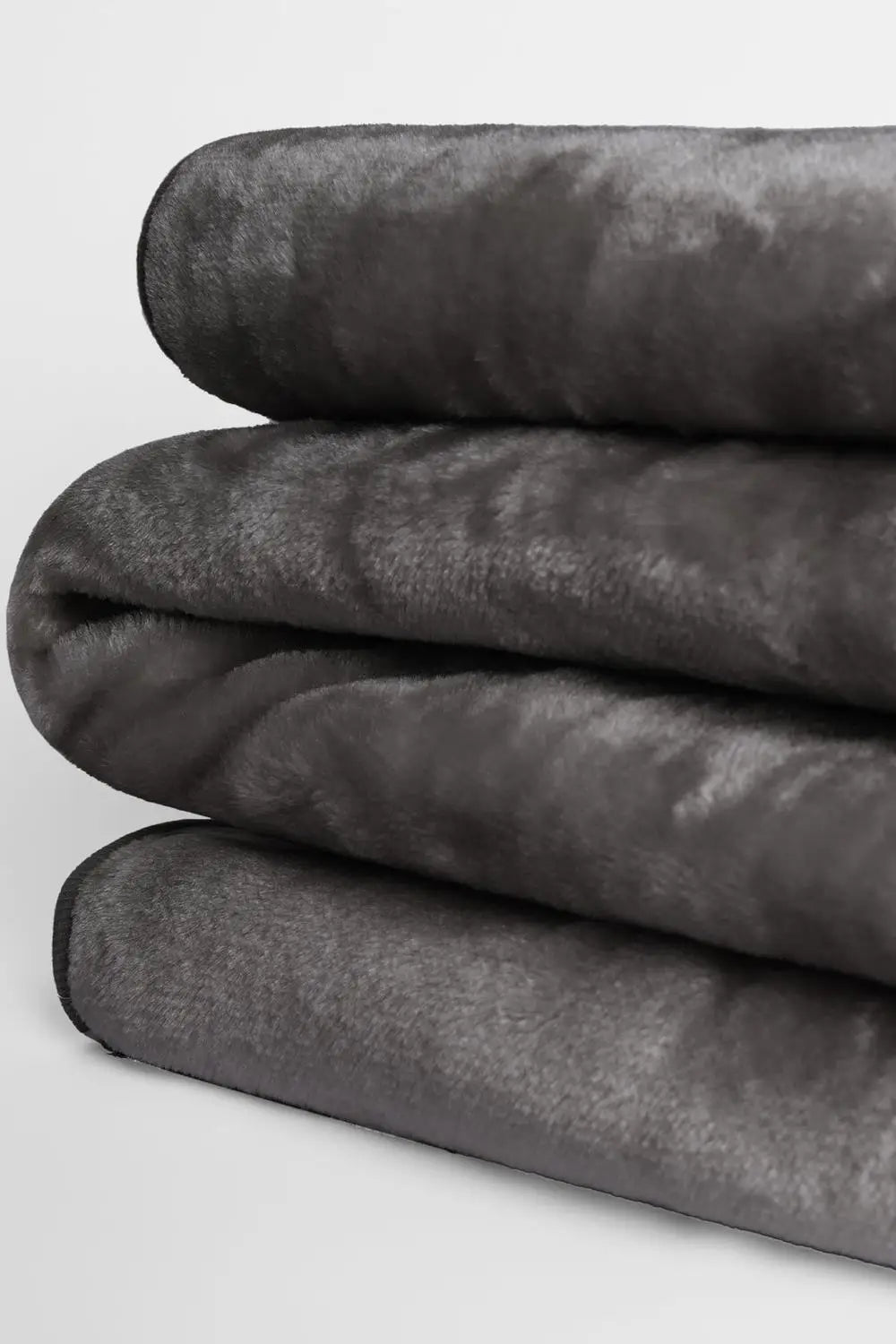 Faux Mink Throw Blanket – Luxury Super Soft Fleece 200 x 240 cm Charcoal | AS-15129